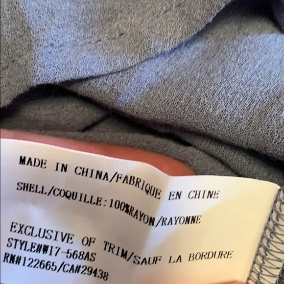 Altar'd State steel colored top, ties at front, M - Picture 12 of 12